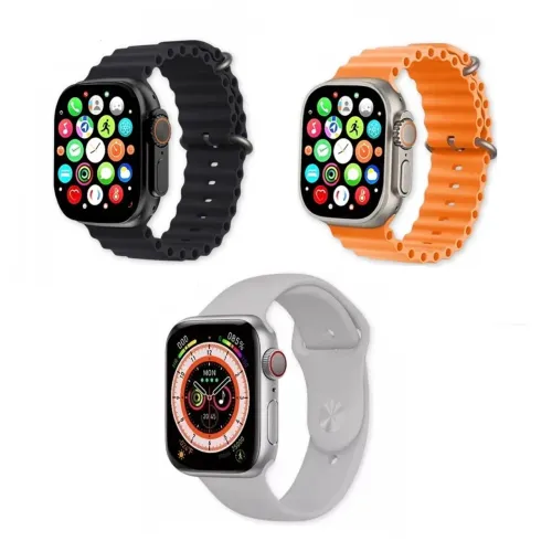 Promoção Relógio Inteligente Smartwatch Tela 2" com 7 Pulseiras RG-W64