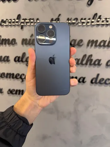 iPhone 15 pro 128 azul ler anúncio 87%