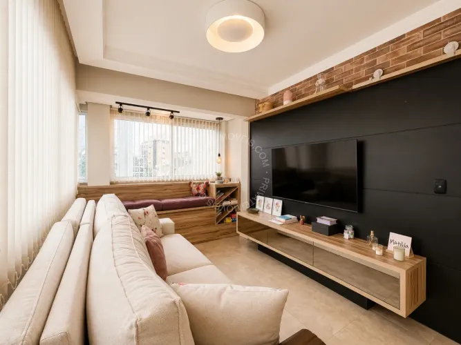 Apartamento mobiliado para alugar no Auxiliadora com 2 quartos (1 suíte)