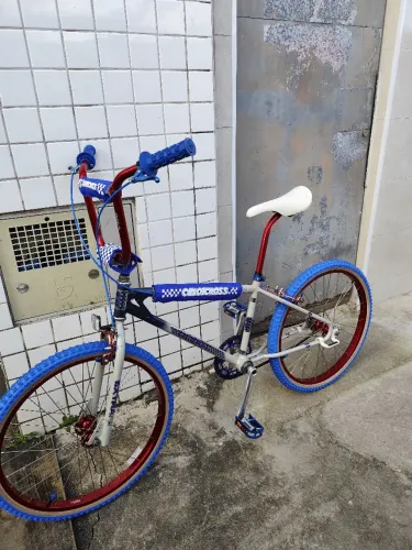 Bicicleta Caloi Cross Big light azul aro 24 1984