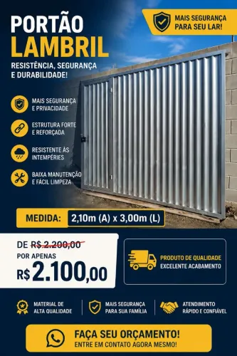 Portão lambril
