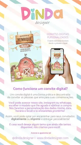 Convite Aniversário Infantil Digital
