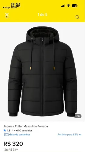Jaqueta Puffer peluciada G