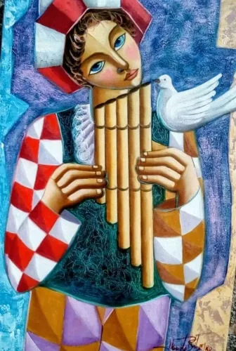 Nando Ribeiro tema flautista medida 40x60 