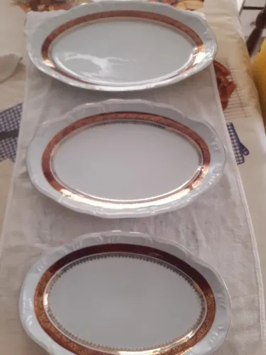 3 travessas ovais porcelana Schmidt