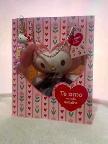Kit Presente My Melody + Chaveiro Hello Kitty