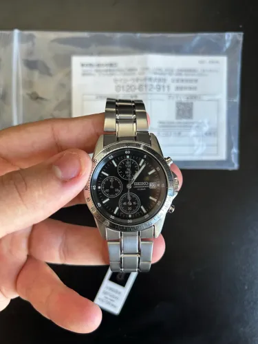 Relógio Seiko Spirit Chrono Preto SBTQ041 - Original 