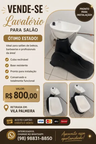 Lavatório para salão ou barbearia