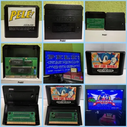 Mega Drive: Pelé! e Sonic 1 (preços na descrição)
