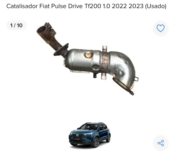 CATALISADOR FIAT PULSE , FASTBACK 1.0 TURBO 