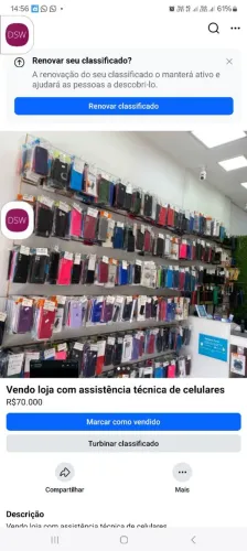 Vendo loja com assistência de celulares