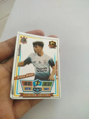 "Carta Adrenalyn XL Breno Bidon Limited Edition Corinthians".