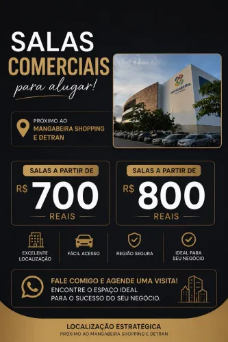 Salas comerciais próximo ao shopping mangabeira e detran