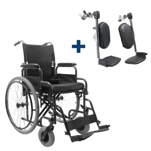 Cadeira de rodas com elevação para pernas 