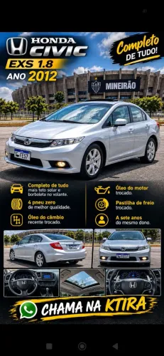 Honda Civic Sedan EXS 1.8/1.8 Flex 16V Aut. 4P 2012