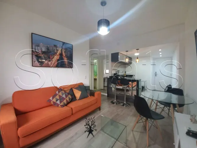 Flat para locação La Residence Paulista 38m², 1 dormitório e 1 vaga de garagem.
