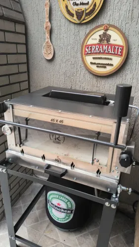 Forno de pizza lastro, refratário e infravermelho MR Fogões 45x45