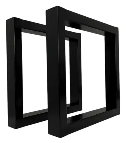 Par de Pés para Mesa Industrial em Aço 70x75 cm - Tubo 80x40 mm - Super Reforçado