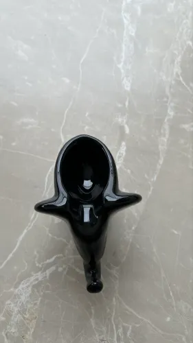 Elefante porta joias preto