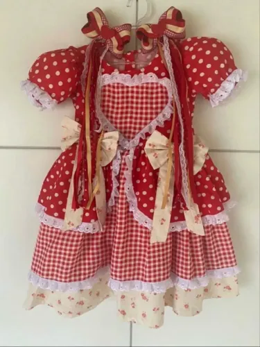 Vestido São João matuta bebê criança