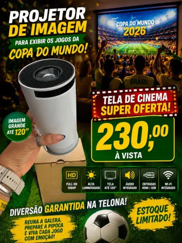 Projetor portátil tela de cinema Super desconto