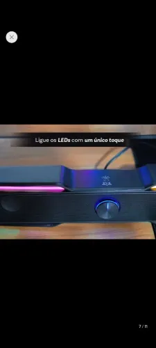 Soundbar Caixa De Som Usb P2 Adamantiun Kurt S11a Para Pc Computador Notebook Tv Led Rgb