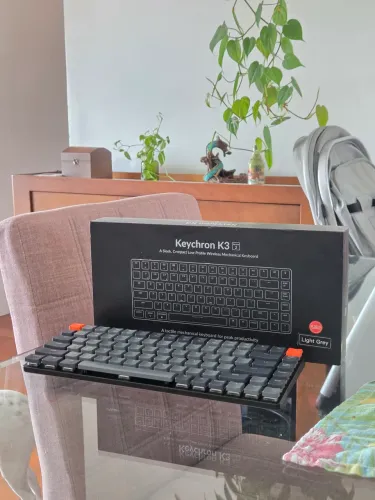 Teclado Mecânico Premium Keychron K3 V2 (Sem Fio / Mac e Windows)<br>