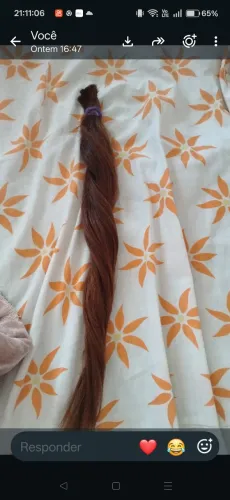 Cabelo humano 45 cm 62 gramas