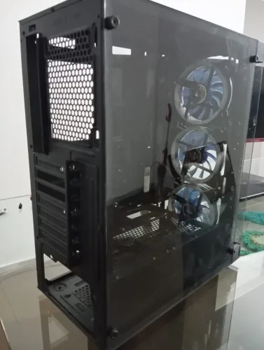 GABINETE GAMER c/ 3FANS BLUE **NOVO** --> VENDO OU TROCO 