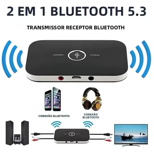 Receptor bluetooth de áudio multifuncional