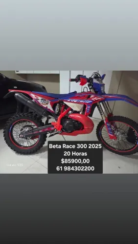 Beta race 300 2t 2025 20 horas cheia de assessorios