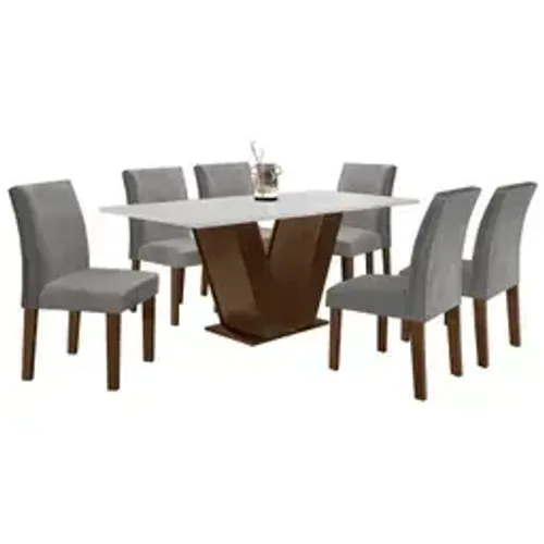 Mesa de jantar 6 lugares 1,70m tampo