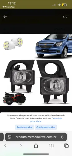 Kit Farol De Milha Neblina Agile 2009 2010 2011 2012 2013