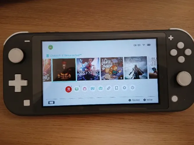 Nintendo Switch Lite + 3 jogos Zelda/Mario - 3 meses de uso