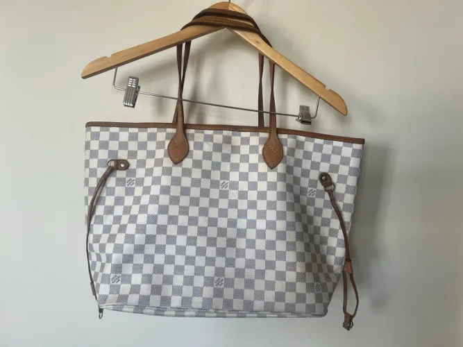 Bolsa Louis Vuitton neverfull damier azur