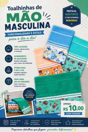 Toalhinhas de mão e rosto