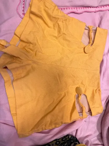 Short alfaiataria laranja 