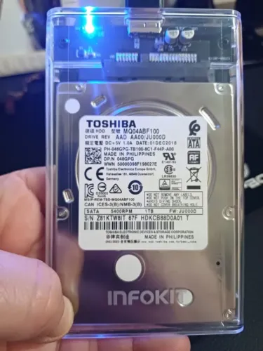 HD Externo 2,5" de 1TB + Case USB 3.0