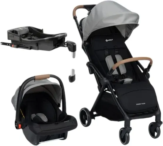 Carrinho de bebê Travel System Safety 1st Spark Plus Trio com Isofix, 0 a 22 kg, Grey