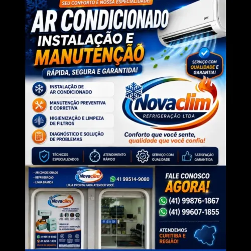 Instalação e manutenção de ar condicionado.