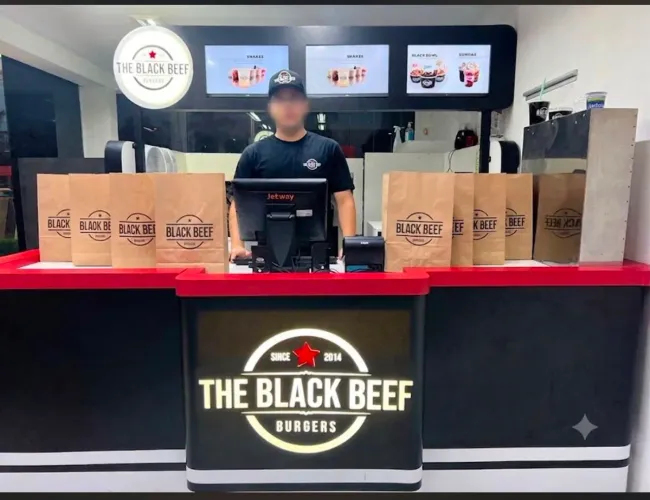 Quiosque - The black beef (Franquia) Tudo pronto!o