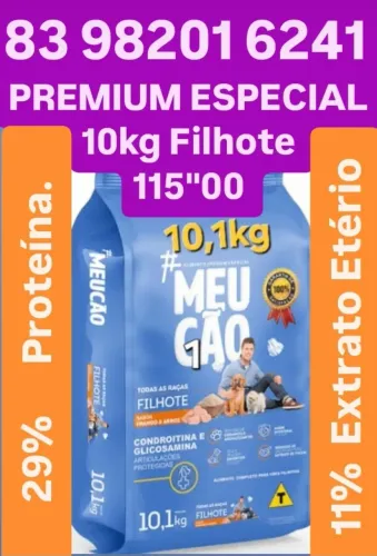 MEU CÃO PREMIUM ESPECIAL 10KG FILHOTE/ 20KG ADULTO APARTI DE 115"00