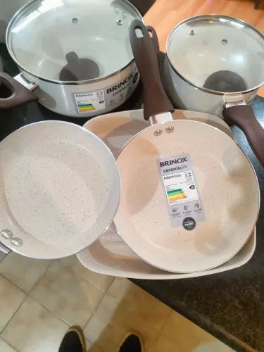 Jogo de Panelas Ceramica Brinox