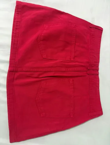 Saia Jeans Vermelha - TAM 40