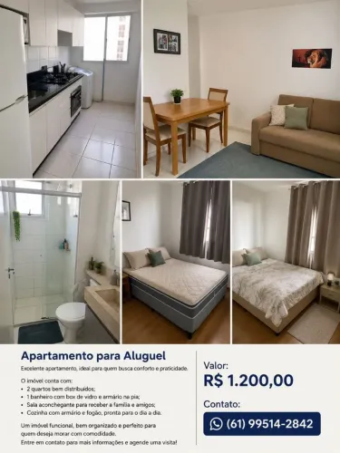 Aluguel: Apartamento 2 Quartos no Cidade Jardim - Valparaíso