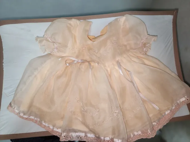 Vestido salmão para bebê novo nunca usado