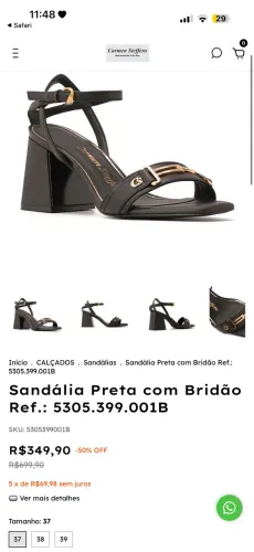 Sandália Carmen steffens