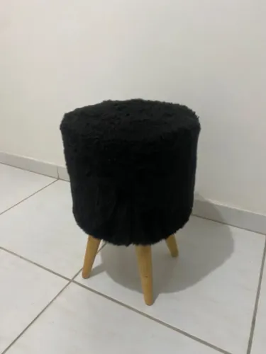 Banco puff preto 