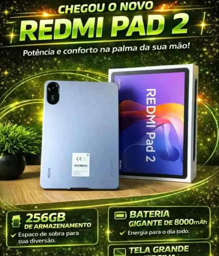 Tablet Xiaomi REDMI PAD 2 8 RAM / 256 GB verde/roxo cores novas