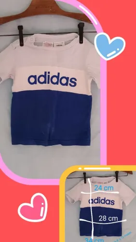 Camiseta de malha curta de bebê Adidas 